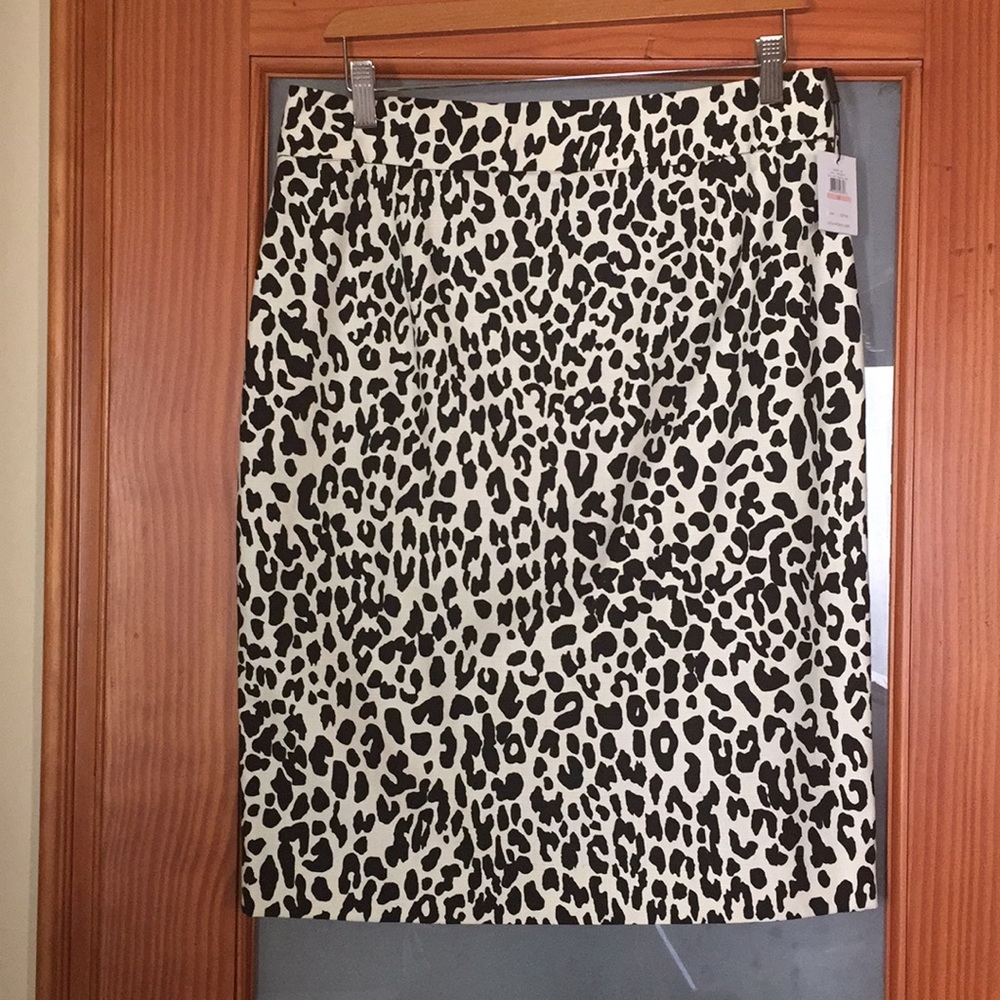 Calvin Klein Leopard Print Pencil Skirt